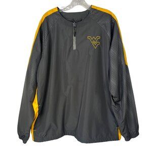 Holloway WVU Mens 1/4 Zip Pull Over West Virginia Gray Size XL